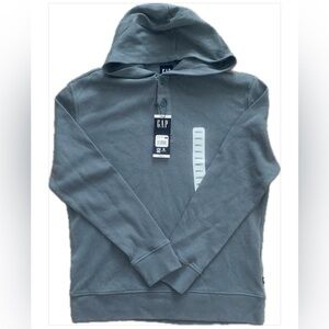 Gap Men's Henley Hoodie Size Small Gray - NWT